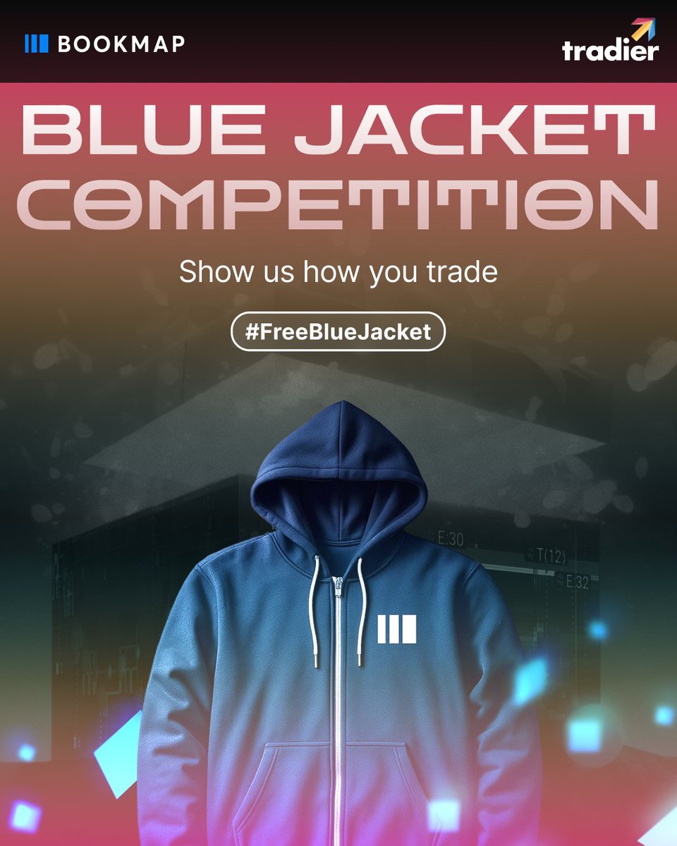 bookmap_pro's tweet photo. Bookmap and @tradier have joined forces once more! And you will want to take part in it this time!

The new Blue Jacket Competition is now live

#FreeBlueJacket https://t.co/NIfpbL7NEI