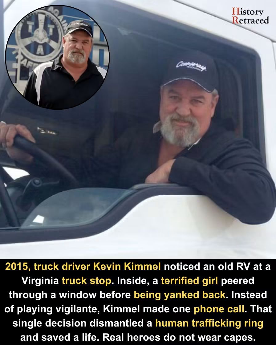 CrazyVibes_1's tweet photo. 🚛 Truck driver Kevin Kimmel noticed a suspicious RV with a young girl being pulled away from the window at a Virginia truck stop. 📞 He avoided dangerous confrontation and chose to report his observations to the authorities immediately. 🛑 Law enforcement arrived to discover a victim of an active human trafficking operation, ending her weeks of abuse. 🇺🇸 This rescue highlighted the mission of Truckers Against Trafficking, a non-profit transforming truck drivers into vigilant eyes on the road. 📈 Over two million drivers have now trained to spot obscure signs of exploitation, securing freedom for hundreds of victims.