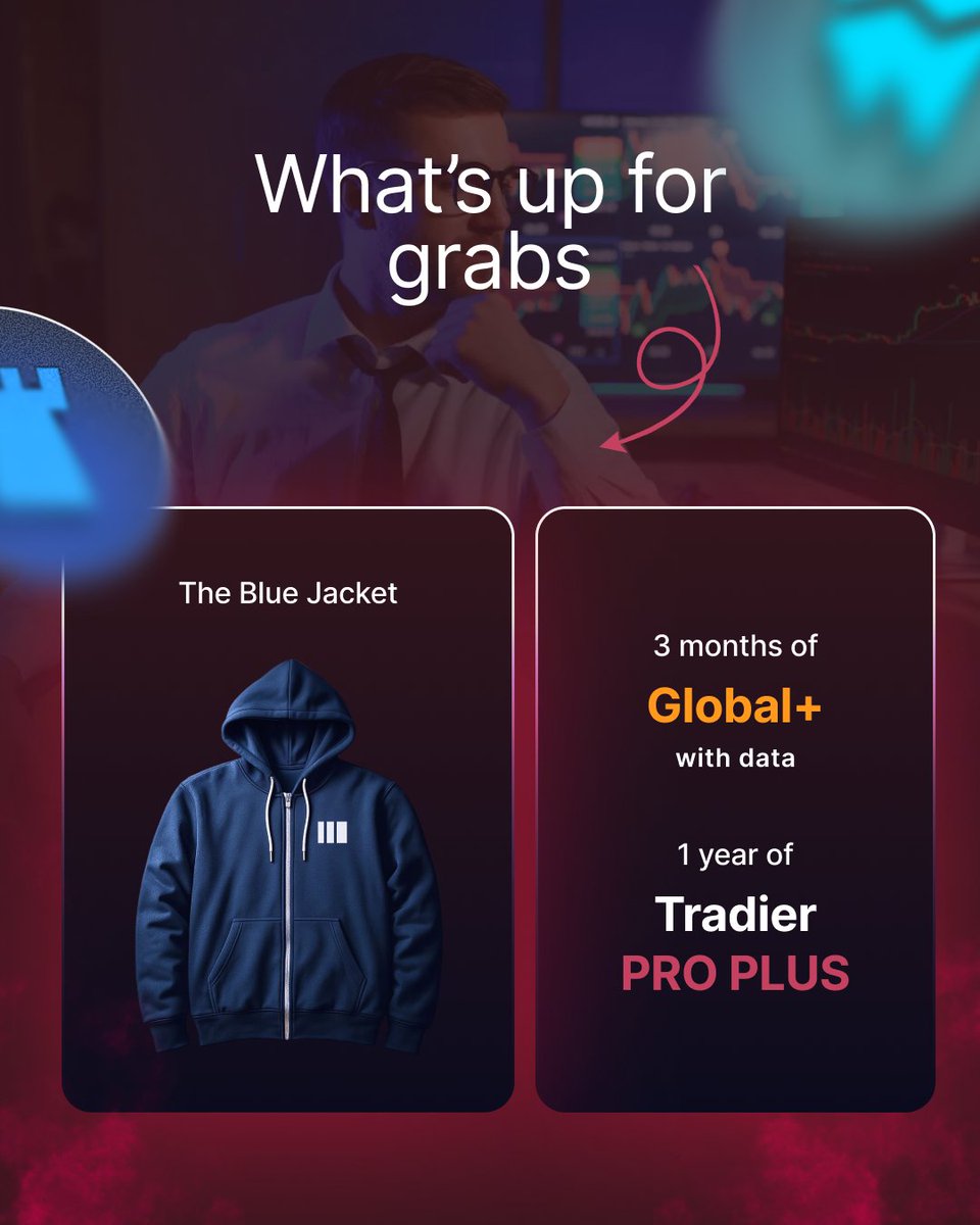 bookmap_pro's tweet photo. @tradier The winner gets:
🏆 3 months of FREE Global+ with data
🏆 1 year of Tradier Pro Plus
🏆 The most desirable Blue Jacket on the market
🏆 Access to Bookmap Academy
🏆 The exclusive Blue Jacket Discord icon https://t.co/BB72zTNgDa