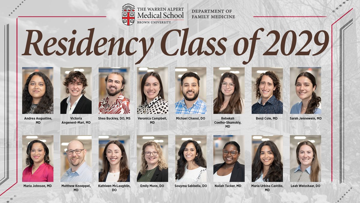 BrownFamMed's tweet photo. Join us in welcoming the Brown Family Medicine Residency Class of 2029! 🎉

We're excited to introduce the newest members of our residency program and look forward to the impact they'll make in the years ahead.

Get to know our newest residents:📰 - https://t.co/sTSZMyMKcA https://t.co/m5TiXjMima