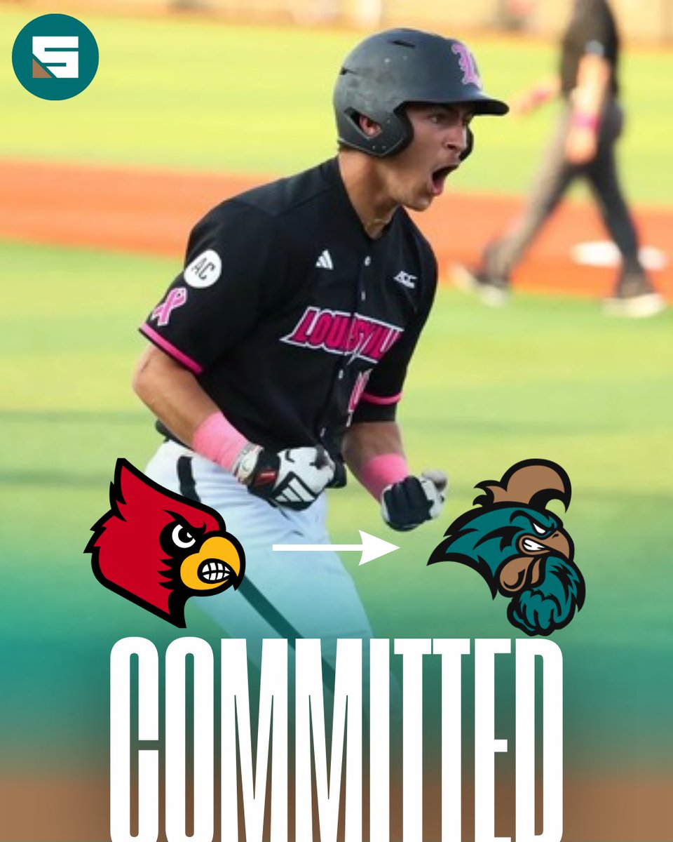 TealSyndicate's tweet photo. BREAKING: Coastal Carolina has landed Louisville C Drew Freeman, per his Instagram! 🌴⚾️

The Florida native appeared in eight games for the Cardinals in 2026, batting .300 with a home run and 3 RBIs.

Freeman originally chose Louisville over offers from Clemson, South Carolina, and several other high-major programs.

#ChantsUp