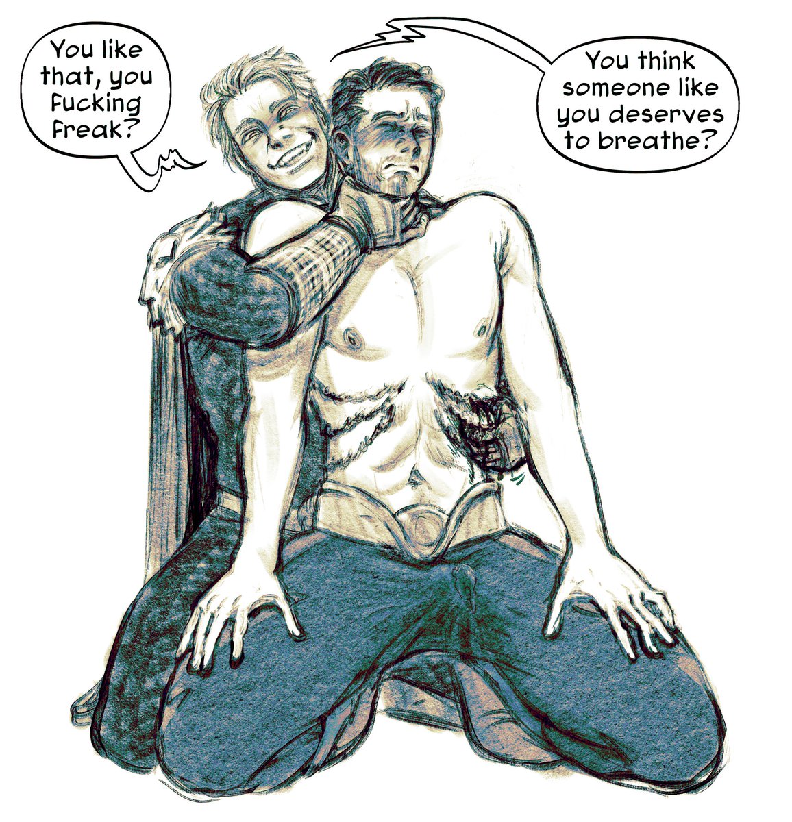 null_backdoorho's tweet photo. [cw: blood]
Homelander x The Deep comm! I love it when people come to me with fun bullying ideas :3 https://t.co/A0TjyUsU2g