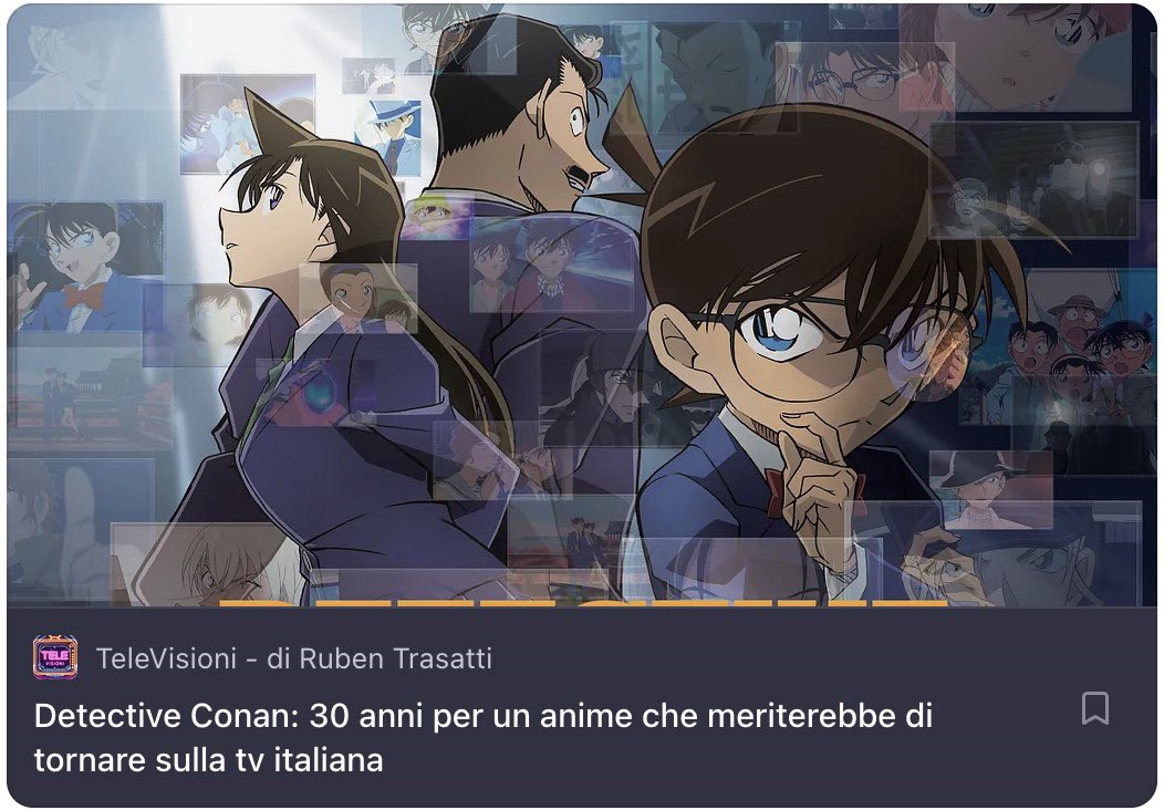 darkap89's tweet photo. Detective Conan: 30 anni per un anime che meriterebbe di tornare sulla tv italiana, proprio ora che le (ex) reti giovani puntano sul crime. Film campioni d’incasso mai arrivati e serie ferma con gli inediti da troppo tempo (link in risposta) #detectiveconan https://t.co/gIYIc0bvRi