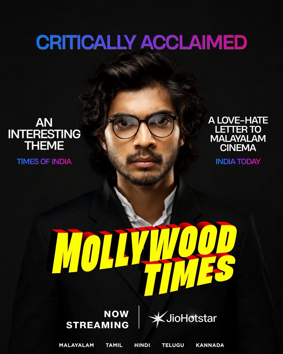 SouthHDUpdate's tweet photo. STREAMING NOW..

Malayalam Psychological Dark Comedy #MollywoodTimes (2026) Hindi Dubbed Now Streaming on #JioHotstar.

▶️ https://t.co/BhBrtovg45

Runtime : 2 hr 45 min
Release Date : 5th June

@naslen__ https://t.co/syGL86MMO6