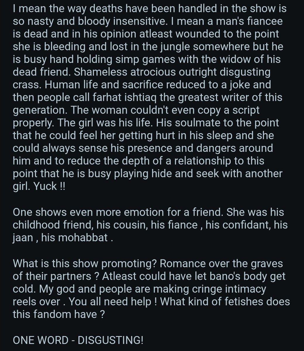 enigmazuzu278's tweet photo. The level of insensitivity show in this show is outright gross.
#Zanjeerain https://t.co/v7ceNQqjpr