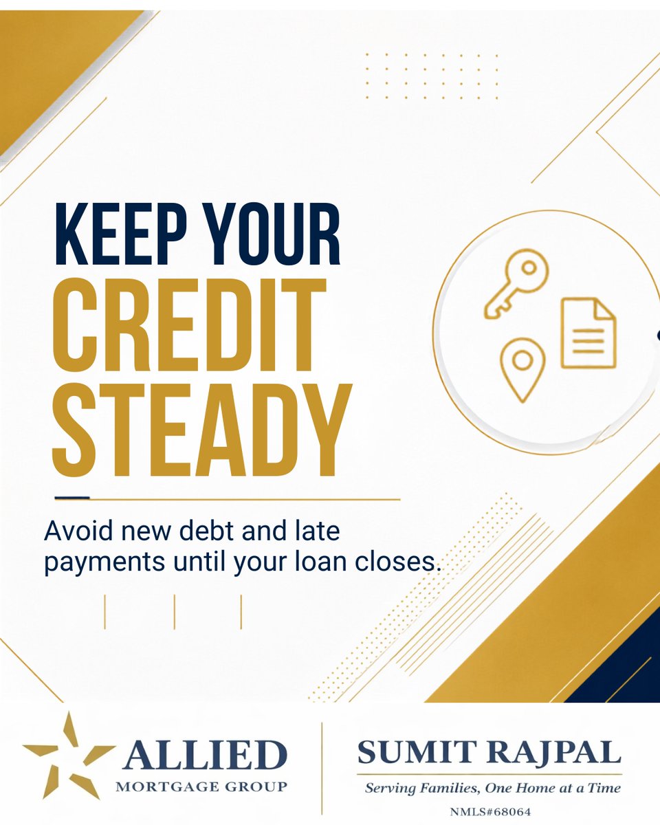 loansbySumit's tweet photo. Your credit score gets you noticed. Your credit habits get you approved.
Stay consistent today to secure your home tomorrow.
#MortgageTips #CreditScore #MortgageApproval  #FirstTimeHomeBuyer #FinancialWellness #LoansbySumit https://t.co/9buQpJlDAt