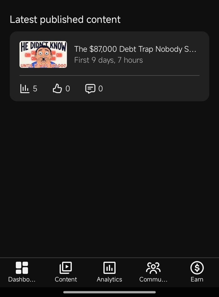 blex1725's tweet photo. As a beginner, my first ever video on YouTube got just 5 views after 9 days 😂😂😂. At first, it felt like a failure, but I won't let my head down. 

I'm posting another video tomorrow and I'll see how it goes, please if you have tips for me, it'd be much appreciated 🙏 https://t.co/lClKgxeFpD