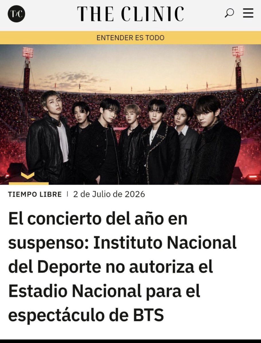 S4INTJE0N's tweet photo. 🚨🚨se esse Tweet passar pela sua tml, copiem e colem o texto abaixo para ajudar as armys chilenas, poderia ser qualquer uma de nós nessa situação!

@dgmedioschile @INDChileOficial 
EXIGIMOS ESCLARECER ESTA INFORMACIÓN A LA BREVEDAD, CH ARMY SE MERECE RESPUESTAS https://t.co/mTBBCUgCew