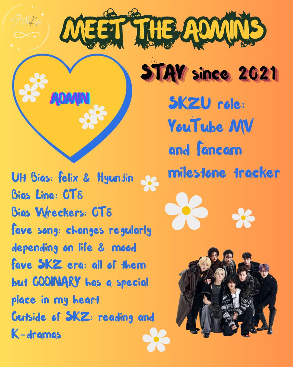 SKZ_Linoverse's tweet photo. Hi! I guess it’s now my turn to introduce myself.

Watching K-dramas was the reason I started listening to K-pop and I have never been part of a fandom before. Christmas EveL dragged me well and truly down the Stray Kids rabbit hole and ODDINARY made me realise there was no leaving. The Felix effect had me googling for more info and I ended up here. I am proud to be an OT8 STAY and now I get to give back by being Admin💛

Stay turned for the next admin tomorrow
#StrayKidsUniverse 
#OneUniverseForStrayKids