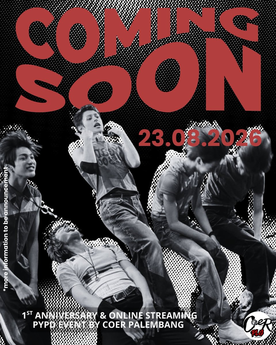 cortispalembang's tweet photo. ~COMING SOON~
COER.PLG PRESENT!

"𝗣𝘂𝘁 𝗬𝗼𝘂𝗿 𝗣𝗵𝗼𝗻𝗲 𝗗𝗼𝘄𝗻" 𝗟𝗶𝘃𝗲 𝗦𝘁𝗿𝗲𝗮𝗺𝗶𝗻𝗴 𝗮𝘁 𝗞𝗼𝗿𝗲𝗮 𝗨𝗻𝗶𝘃𝗲𝗿𝘀𝗶𝘁𝘆 + 𝗖𝗢𝗥𝗧𝗜𝗦 𝟭𝘀𝘁 𝗔𝗻𝗻𝗶𝘃𝗲𝗿𝘀𝗮𝗿𝘆 𝗕𝗶𝗿𝘁𝗵𝗱𝗮𝘆 𝗣𝗮𝗿𝘁𝘆"

🗓️ 23.08.26

*More information to be announcement

#PutYourPhoneDown https://t.co/Kg4QK0zJWT