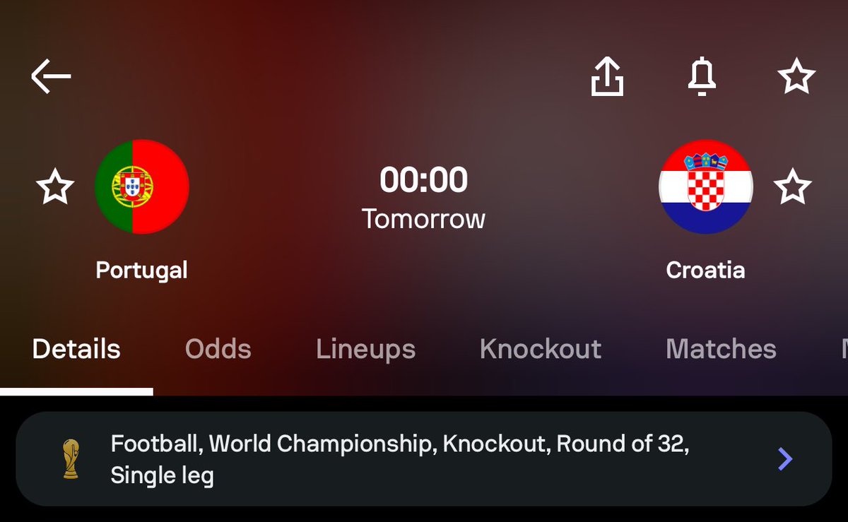 BigJosh2000's tweet photo. Drop predictions and win 🏅

And if Croatia knock out Portugal you win double 🥇🥇 https://t.co/UIu1ppsYUJ