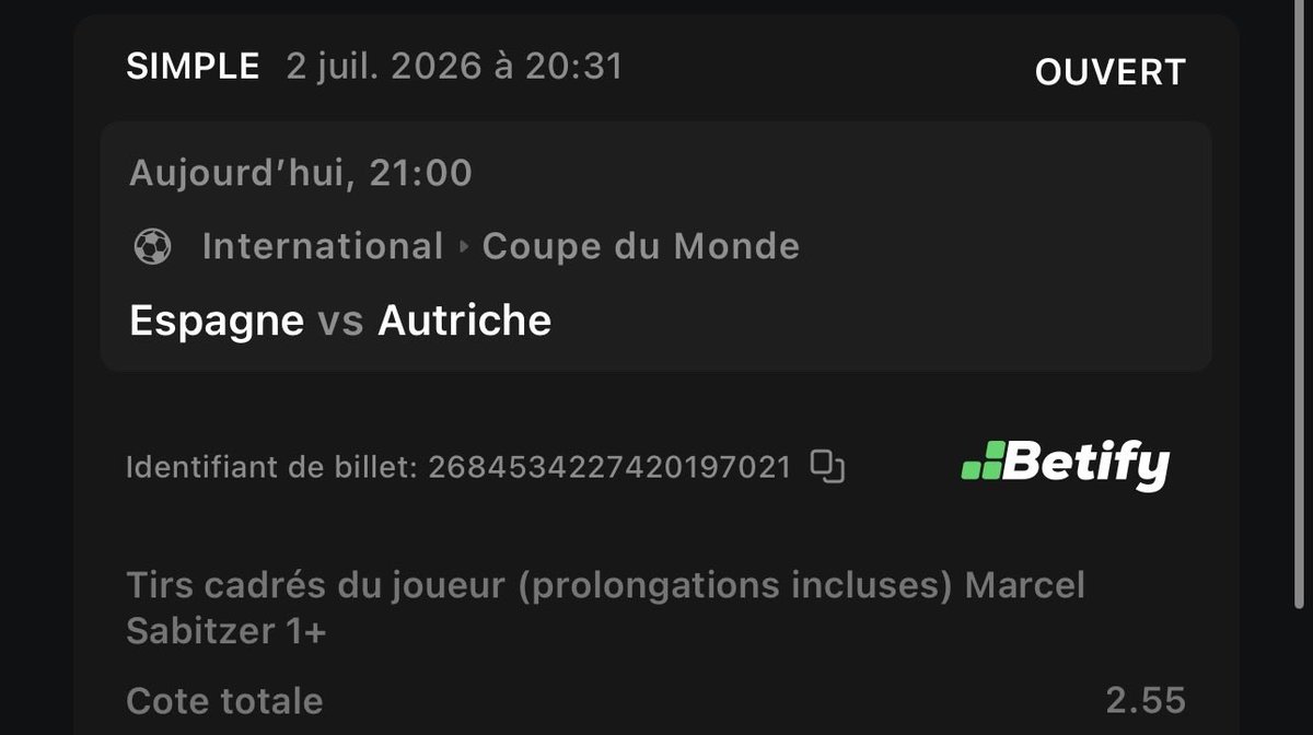 NEXENPRONOS's tweet photo. 🏆🌎 

🇪🇸-🇦🇹

2 bet que je trouve value sur ce match 

🎯 1+ Tir Cucurella @ 1,80
🎯 1+ Tir cadré Sabitzer @ 2,55

Je joue ici : https://t.co/rChi5uuppr

Ça suis ? https://t.co/nG808BAp5i