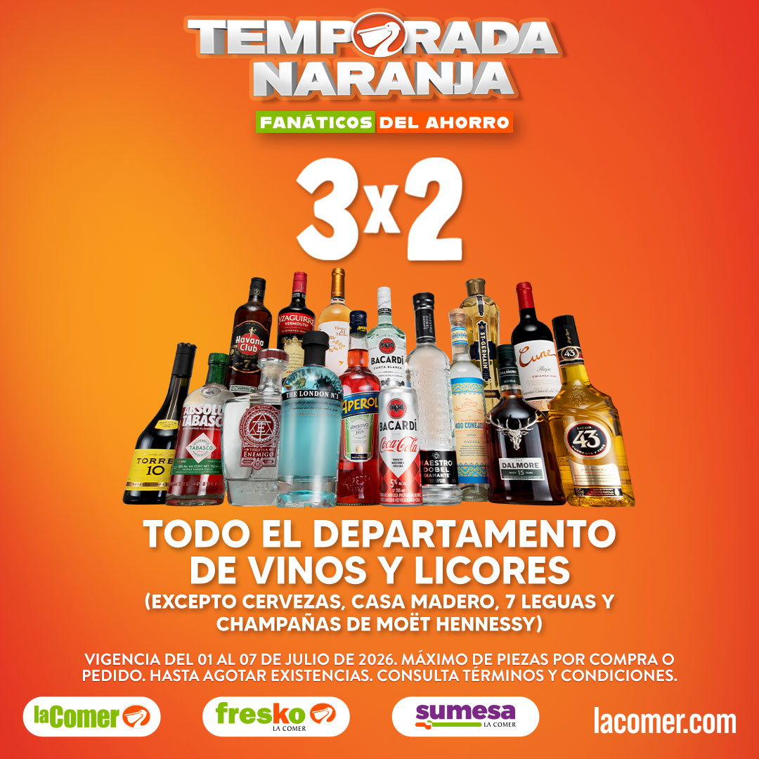 LaComerOficial's tweet photo. 🥃 Tu vino favorito, ese whisky que te gusta o el licor para tus cocteles… Temporada Naranja es el momento para llevarlo.