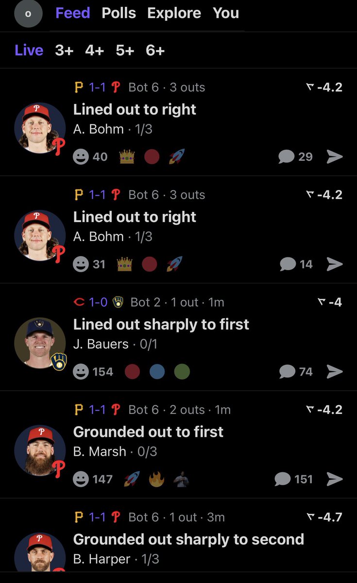BudaPicks_z's tweet photo. Nos acaban de empinar bonito con este juego.

2 hits solamente para el equipo de Phillies ✌🏻🙂 (doblete de Harper)

¿Alguien veía under? https://t.co/72nmDr4Ho9