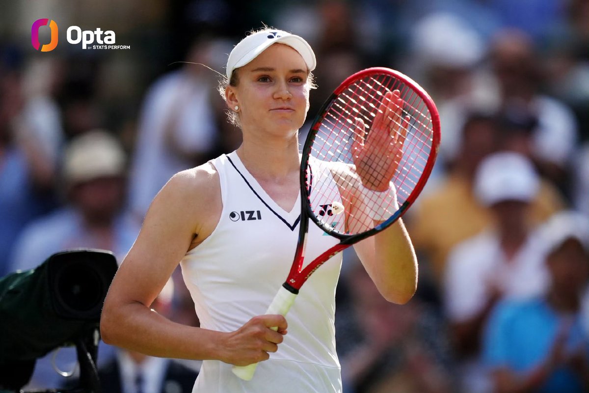 OptaLena's tweet photo. 85.2% - Elena Rybakina is one of five active players with 85%+ win rate at a single Grand Slam (min. 10 matches), joining Iga Świątek at RG (91%), Mirra Andreeva at RG (86%), Aryna Sabalenka at USO (85%), and Serena Williams at AO (88%), WC (87%), USO (88%). Strength.

#Wimbledon https://t.co/t1T8pJIn85