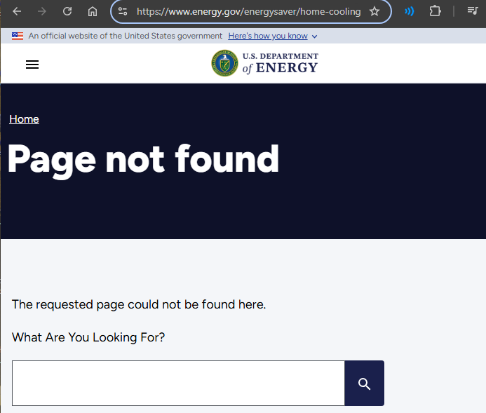 JordanUhl's tweet photo. The Trump administration appears to be wiping pages from the Dept. of Energy's site that instruct people to set their thermostats to 78 degrees during warmer days...just as Zohran Mamdani did. https://t.co/WDY5TosgDw