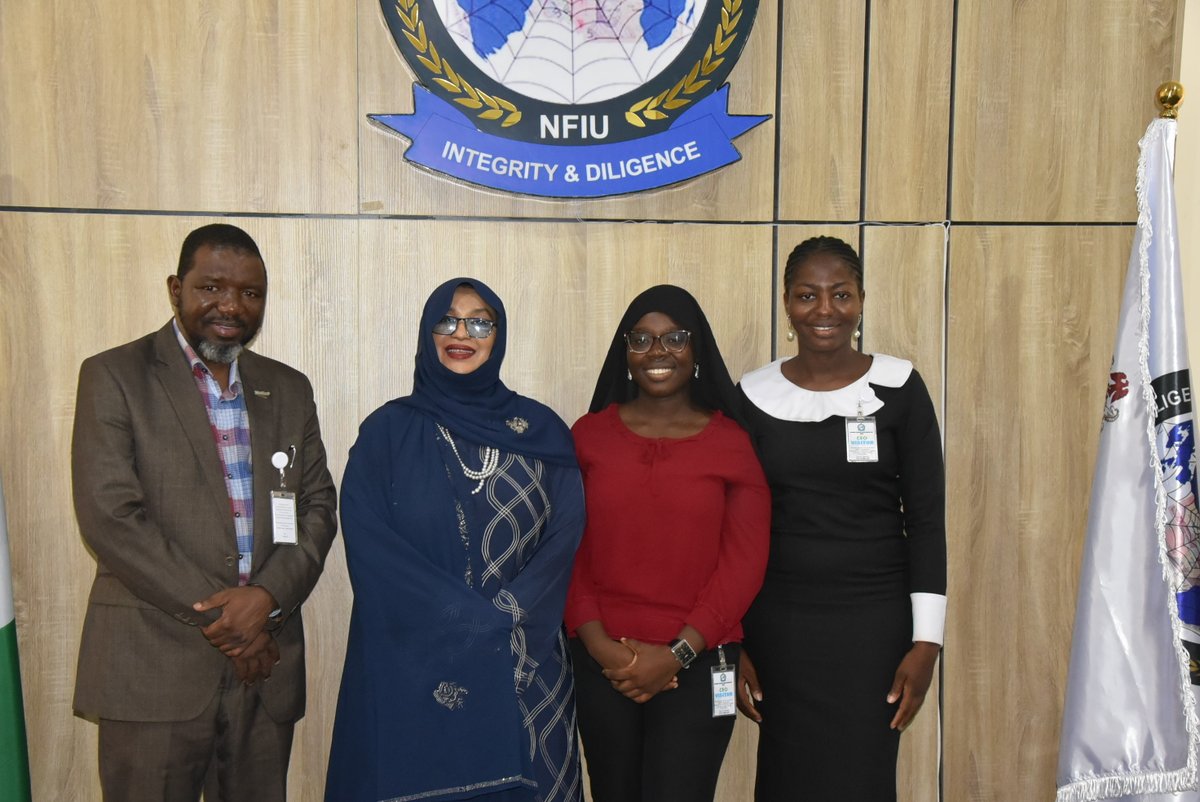 FIUNigeria's tweet photo. The Chief Executive Officer of the Nigerian Financial Intelligence Unit (NFIU), Hafsat Abubakar Bakari, received Miss Amra Onize Salihu, a 500-level Law student of the University of Abuja, ahead of her participation in the 9th Inter-Governmental Action Group against Money Laundering in West Africa (GIABA) Inter-University Speech Contest.

Miss Salihu will represent Nigeria at the regional competition in Freetown, Sierra Leone, where students from across West Africa will discuss the impact of Anti-Money Laundering and Countering the Financing of Terrorism (AML/CFT) measures on regional economies.

During the visit, the NFIU CEO commended @GiabaEcowas for promoting awareness of AML/CFT issues among young people and encouraged Miss Salihu to approach the competition with confidence, excellence and a strong sense of national pride.

A distinguished debater and advocate, Miss Salihu recently emerged as the National Champion of the 2026 Amnesty International Intervarsity Debate Competition, outperforming contestants from 24 universities across Nigeria. Her achievement reflects outstanding dedication to legal reasoning, public speaking, advocacy and leadership.

The NFIU remains committed to supporting initiatives that empower young people to champion transparency, accountability, financial integrity and good governance across Africa.

We wish Miss Amra Onize Salihu every success as she proudly represents Nigeria on the regional stage.

#NFIU #GIABA #AML #CFT #FinancialIntegrity #YouthLeadership #Nigeria #WestAfrica