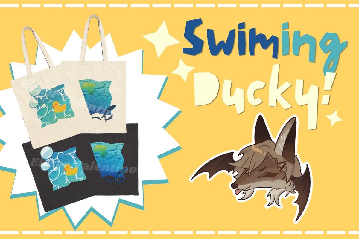 latibule_qdec's tweet photo. PROUD TO RELEASE MY FIRST ORIGINAL MERCH EVER
SWIMMING DUCKY TOTE! 🌊☀️

Perfect summer vibe!
Different art on front and back!

Get it now and support me for more like this in the future! 💛🦊🦇~
https://t.co/fXpLIdAPOB

#EtsySeller #SummerStyle #artistoftwitter https://t.co/XoCQws4Lye