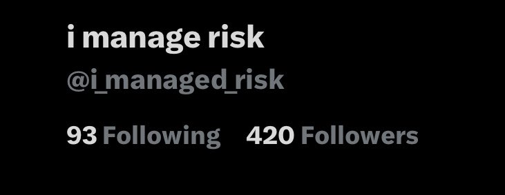 i_managed_risk's tweet photo. We on the way up! 

420 followers baby!! https://t.co/le7ZW8iieo