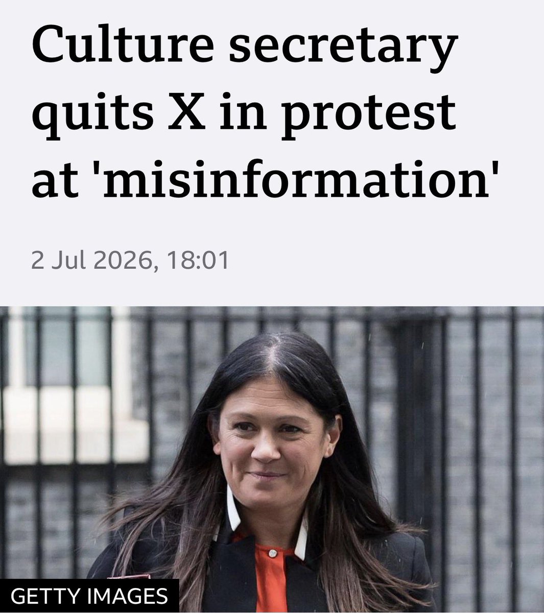 JeanHatchet's tweet photo. The thing about @lisanandy and others leaving a platform they don’t like is … that it’s absolutely fine for the rest of us.

Everyone can still talk about them - without them.

And they invariably can’t stop looking. 

Criticism doesn’t go away because you can’t hear it. Everyone else can.