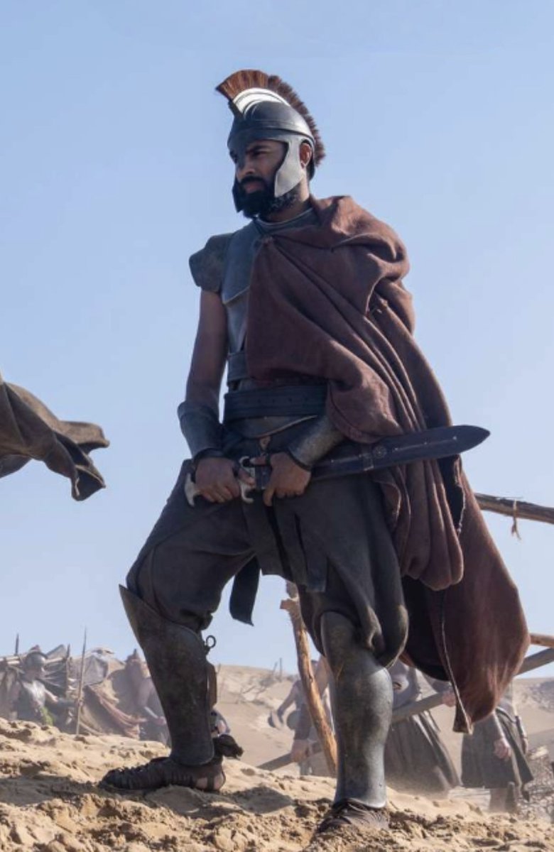 CyberGreen09's tweet photo. Himesh Patel, an Indian plays Greek character Eurylochus, Odysseus’ right-hand man, in THE ODYSSEY https://t.co/qVFAOnPjfX