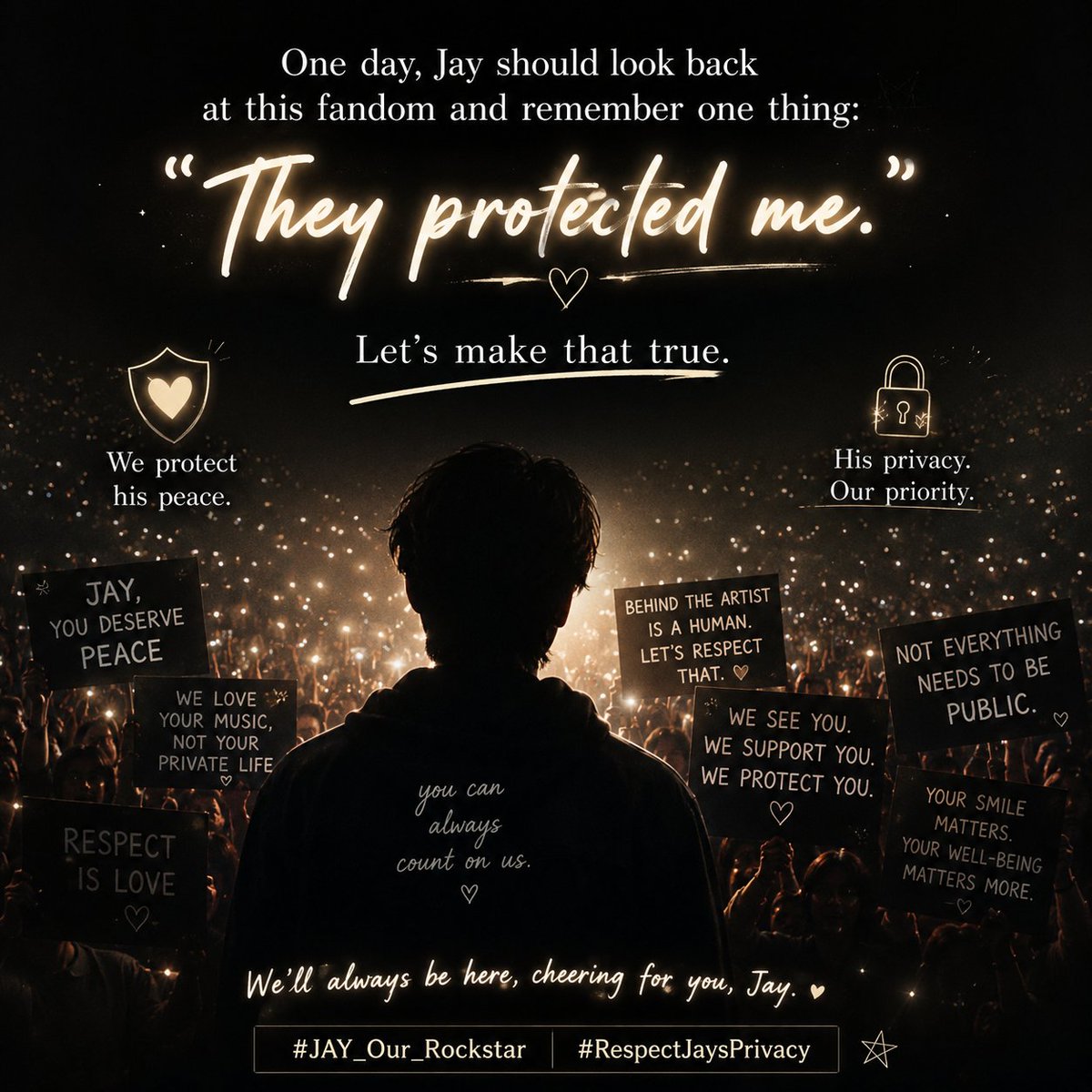 Mebeingengene_'s tweet photo. One day, Jay should look back at this fandom and remember one thing:

"They protected me."

Let's make that true.

#JAY_Our_Rockstar 
#RespectJaysPrivacy https://t.co/XEuhUd3KQx