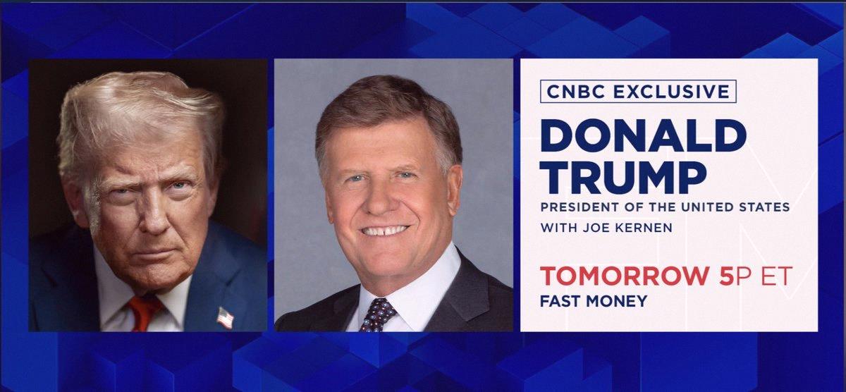 FlashGordn's tweet photo. Just a heads up 🚨
The stock market's closed Friday. President Trump’s on CNBC tomorrow at 5PM ET
So he's talking AFTER the market shuts for the week
We all know his habit when the market's not open...
What do you think he’ll say tomorrow? https://t.co/tD36N8MbqG