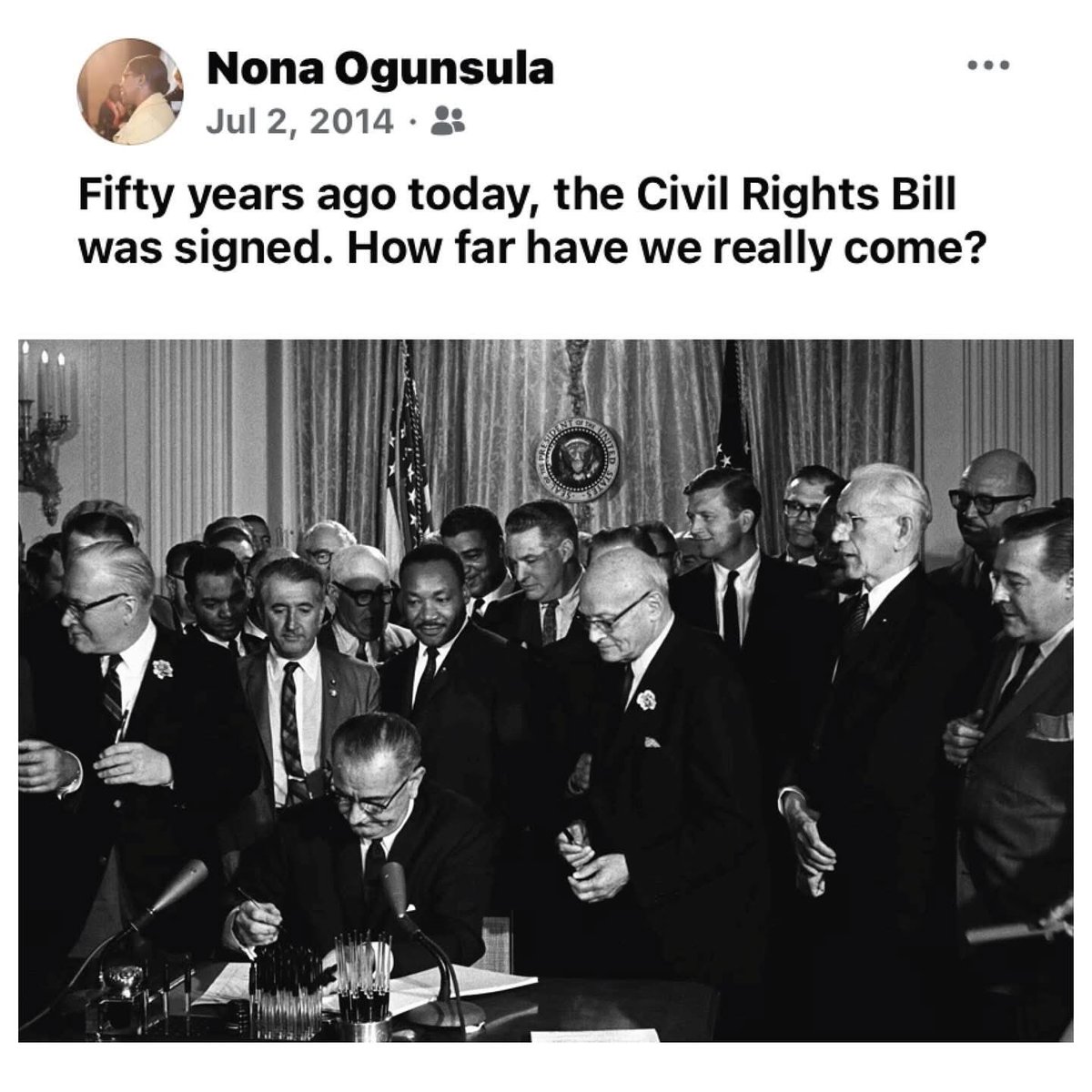 womenatliberty's tweet photo. #OTD
#CivilRightsBill https://t.co/Pb28jbNkXh