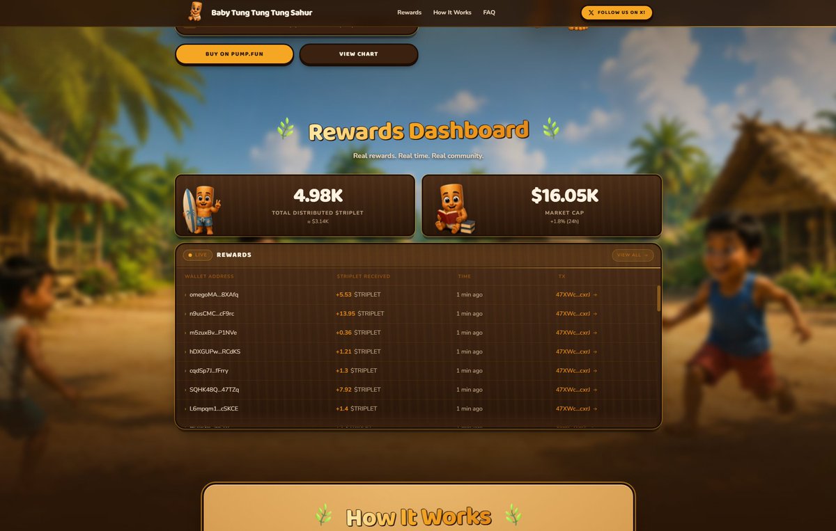 BabyTsol_'s tweet photo. Missed the $TRIPLET run? This is your second chance.

Grab some $BABYT and become eligible to earn $TRIPLET rewards automatically.

Every creator fee generated by the project is used to buy $TRIPLET from the open market, and those tokens are distributed to eligible $BABYT holders. No staking or claiming required.

How it works:

Creator Fees → Buy $TRIPLET → Reward $BABYT Holders

Hold $BABYT and let the rewards come to you.