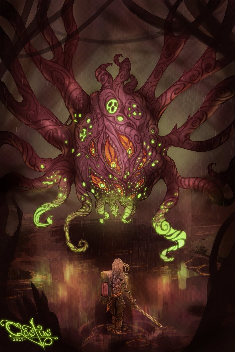 Qostus's tweet photo. "Maestro"
This was actually challenging to draw a non-humanoid character like this
....and nope, Maestro is the smaller one:D
OC belong to @AbruptRagnarok
#qostus 
#commission https://t.co/VLxI6yTHSV