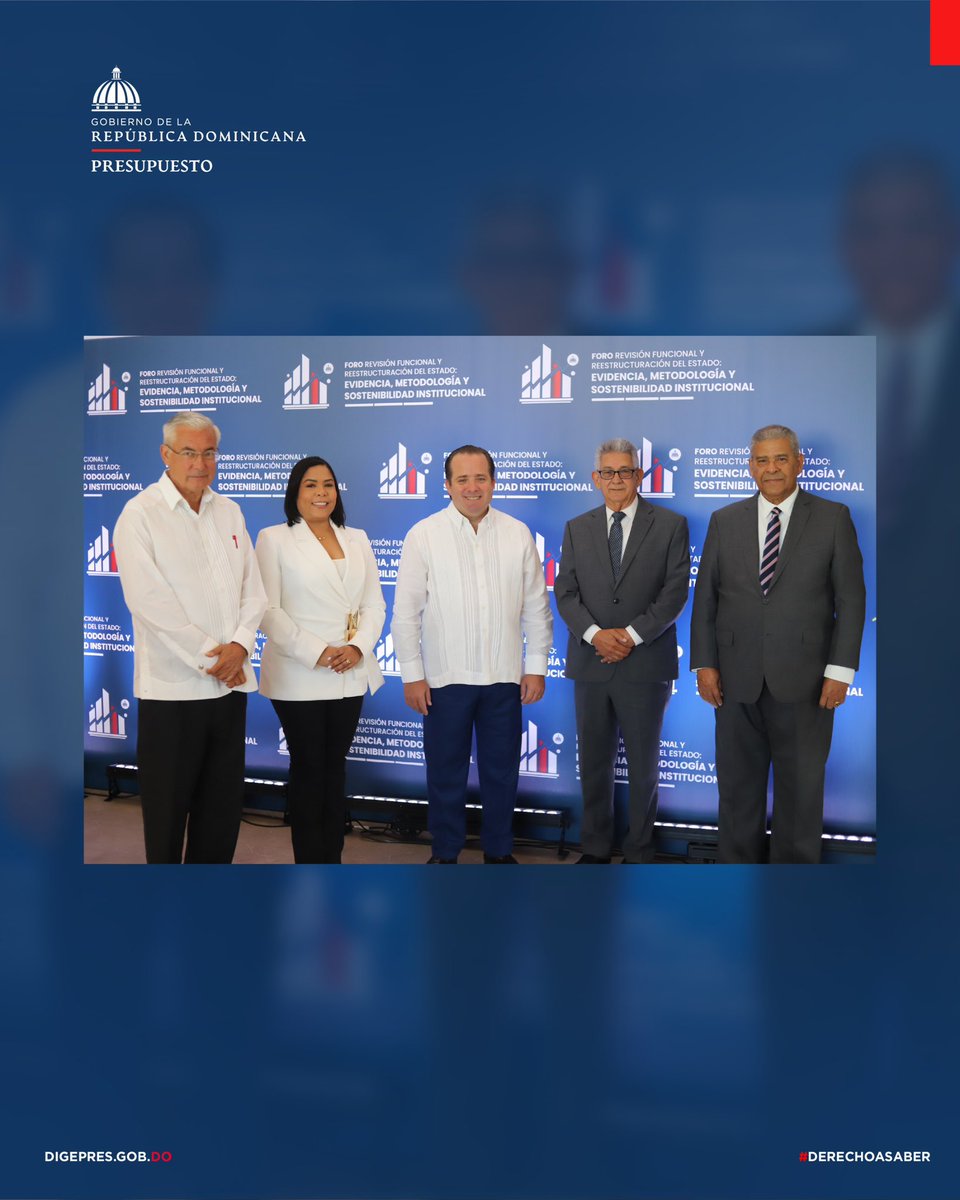 DIGEPRESRD's tweet photo. Formamos parte del Foro de Revisión Funcional y Reestructuración del Estado. Durante el encuentro, nuestro director general, José Rijo Presbot, participó en el panel sobre Dirección Estratégica, Racionalización Administrativa y Sostenibilidad Fiscal.

#DerechoaSaber https://t.co/qV2kQu99u9