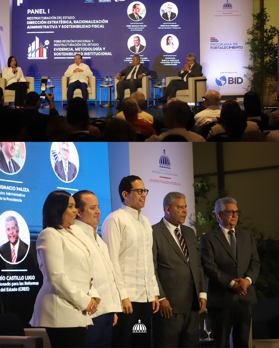 DIGEPRESRD's tweet photo. Formamos parte del Foro de Revisión Funcional y Reestructuración del Estado. Durante el encuentro, nuestro director general, José Rijo Presbot, participó en el panel sobre Dirección Estratégica, Racionalización Administrativa y Sostenibilidad Fiscal.

#DerechoaSaber https://t.co/qV2kQu99u9