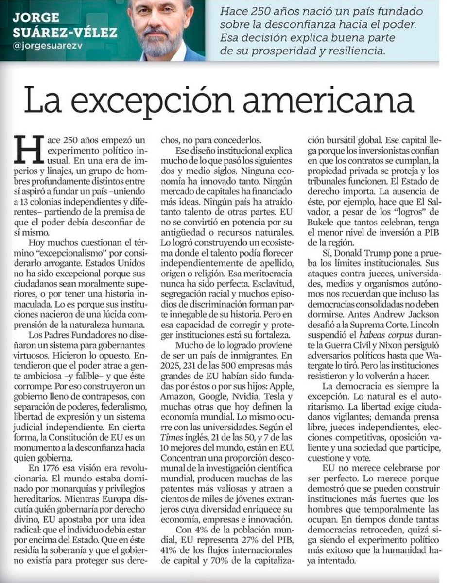 econoclasta's tweet photo. Lean @jorgesuarezv Hace 250 años se hizo un experimento: el individuo y sus derechos por arriba del Estado. https://t.co/TT5JnchJlR