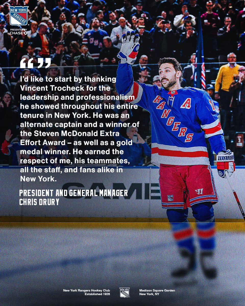 NYRangers's tweet photo. Nothing but respect for Troch 💙❤️ https://t.co/IHPShBLKet