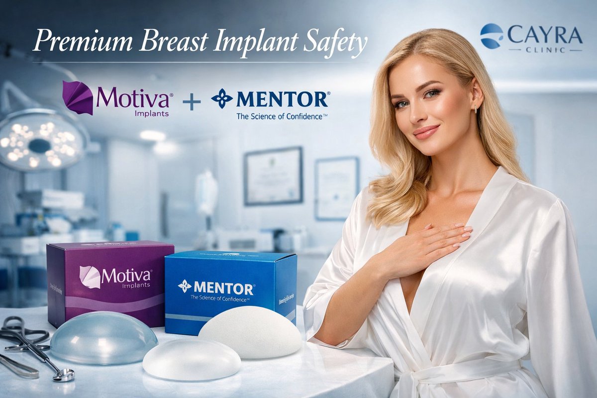 CayraClinic's tweet photo. Your safety matters. Cayra partners only with Motiva and Mentor for premium breast implants. Quality you can trust. 👉 https://t.co/7Yqnbpvs77  
#BreastAugmentation #MotivaImplants #MentorImplants #PlasticSurgery #CosmeticSurgery #MedicalTourism https://t.co/bgpsewulUM