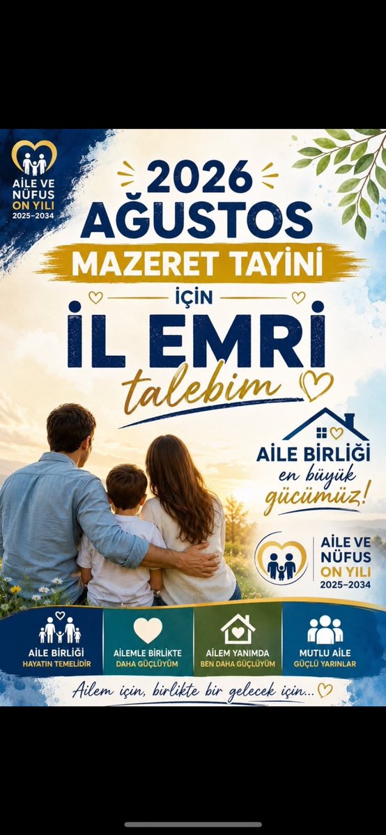 kitapseverzat's tweet photo. @HurEgitimSen Aile Yılı’nda sesimiz duyulsun. İl emri talebimizi gündeme taşımanıza ihtiyacımız var. 🙏 #Ağustostailemri

@emrahgultekin25 @oguzidug @_erol_usta @Ramazanirge1 @OmerOzyavuz06 @leventkuruoglu https://t.co/UCOvav9Kav