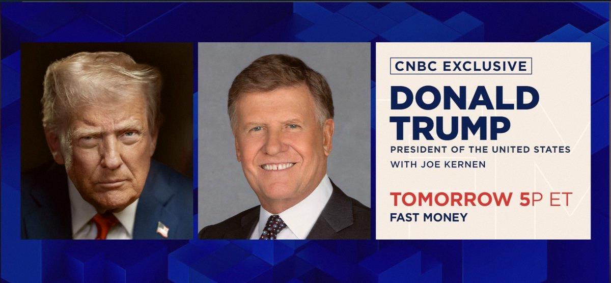 rmchz900's tweet photo. Heads up 📢

Stock market's closed Friday and Trump's on CNBC tomorrow at 5PM ET

So that's Trump talking AFTER the market shuts for the week

We all know what he gets up to when the market's closed

What's he gonna say tomorrow? https://t.co/casstEIBk4