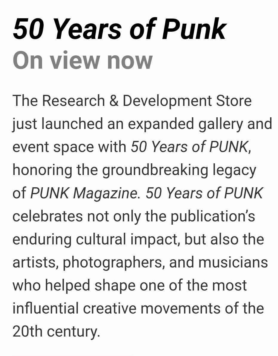 KALewandowski9's tweet photo. 50 Years of PUNK - MASS MoCA @MASS_MoCA_press #Punk #Massachusetts  
https://t.co/tnX6sckjqk https://t.co/MsM5XVVrGz