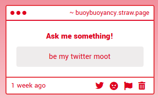 buoybuoyancy's tweet photo. waitwhat who said this

i never check my strawpage im  so sorry WHO SAID THIS???????????HGGHGAFA I THINK MY DMS ARE OPEN https://t.co/PHjQjPRwP0