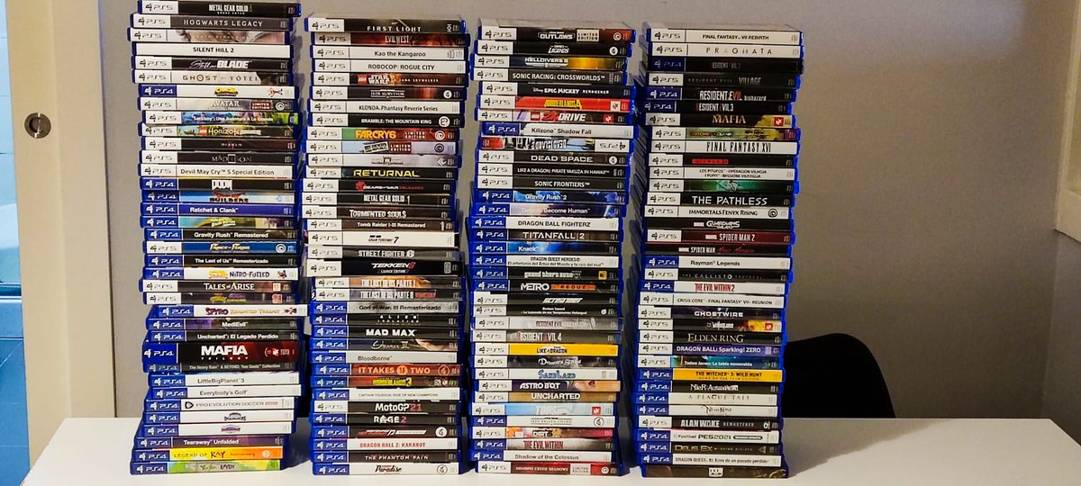 Nena_nate's tweet photo. @MeridiemGames @VideojuegosGAME @xtralife_es @wakkapoficial @ImpactGame_es @Fnac_Gamers @CarrefourGaming @TodoConsolas No me coje en las fotos todo lo que tengo en fisico, pero una muestra incluyendo ediciones chulisimas que por desgracia quieren que sea cosa del pasado.
Resistiremos hasta que se pueda💪
#PLAYTOREMEMBER https://t.co/a4ECCZd0C0