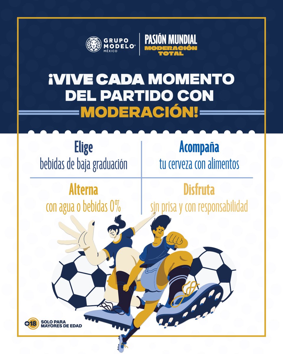 MinerosFc's tweet photo. 🫡Nos sumamos a #PasiónMundialModeraciónTotal, una iniciativa que nos invita a vivir cada celebración con moderación.

Porque el fútbol nos une, promovamos experiencias positivas para disfrutar al máximo de este gran evento. 😎

@GrupoModelo_MX https://t.co/rpS3oA2RmK