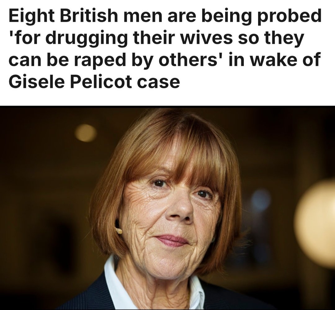 Wommando's tweet photo. ⚠️Eight British men have been arrested on suspicion of drugging their wives or partners so they can be filmed being r-ped by other men.

The men were identified as part of an investigation into 270 cases worldwide linked to a major online abuse forum in the wake of the Pelicot case.

8 victims in the UK have been safeguarded. Another 10 men have been arrested overseas.

Investigators believe that there are many more forums which have not yet been uncovered.