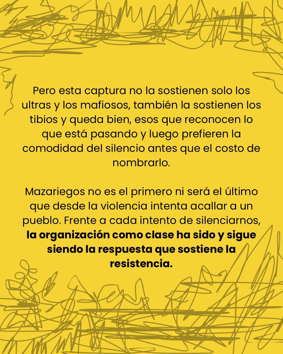 CChiviricuarta's tweet photo. Frente al fantasma de los CIACS y el autoritarismo que despertó el fraude de Mazariegos en la USAC, más organización y resistencia. https://t.co/cuPGAWsTHd