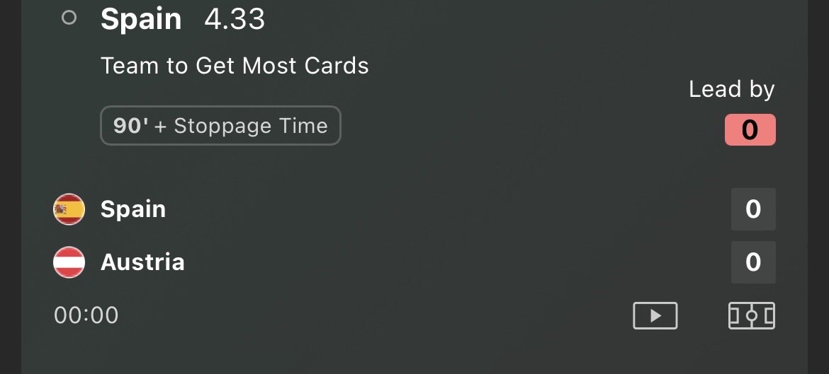 _OurTipsDontLie's tweet photo. Spain v Austria 
Market expecting low number of cards here so value is in the over for sure! https://t.co/CVJxp5ldkS