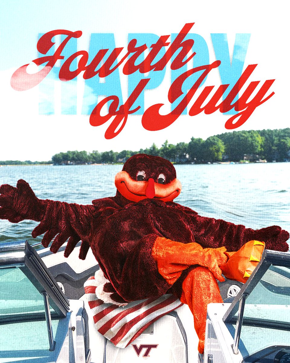 hokiesports's tweet photo. Happy Fourth of July, Hokie Nation! 🇺🇸🎆 https://t.co/4H0FkJBLha