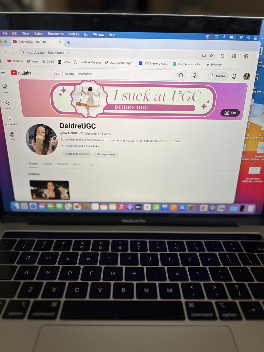 DeidreUGC_'s tweet photo. New YouTube channel: ‘I suck at UGC’. New video will be out next week! Subscribe! #ugc #ugccommunity #ugcsupport #ugcvideo https://t.co/Besg3mZ6FP