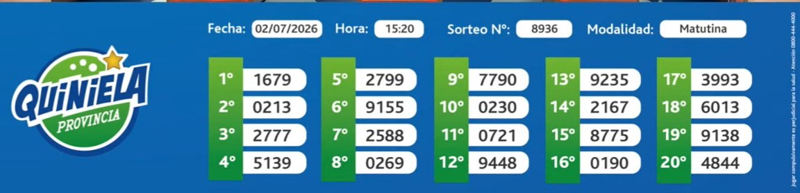 DanielLean13894's tweet photo. QUINIELA: SORTEOS MATUTINOS 02/07/2026 
NACIONAL (Ciudad de https://t.co/sBW1YbTnpR.) 1801 
PROVINCIA DE https://t.co/BADZZOeNnH. 1679 
ENTRE RIOS: 0100. https://t.co/oRuZXjQ13d