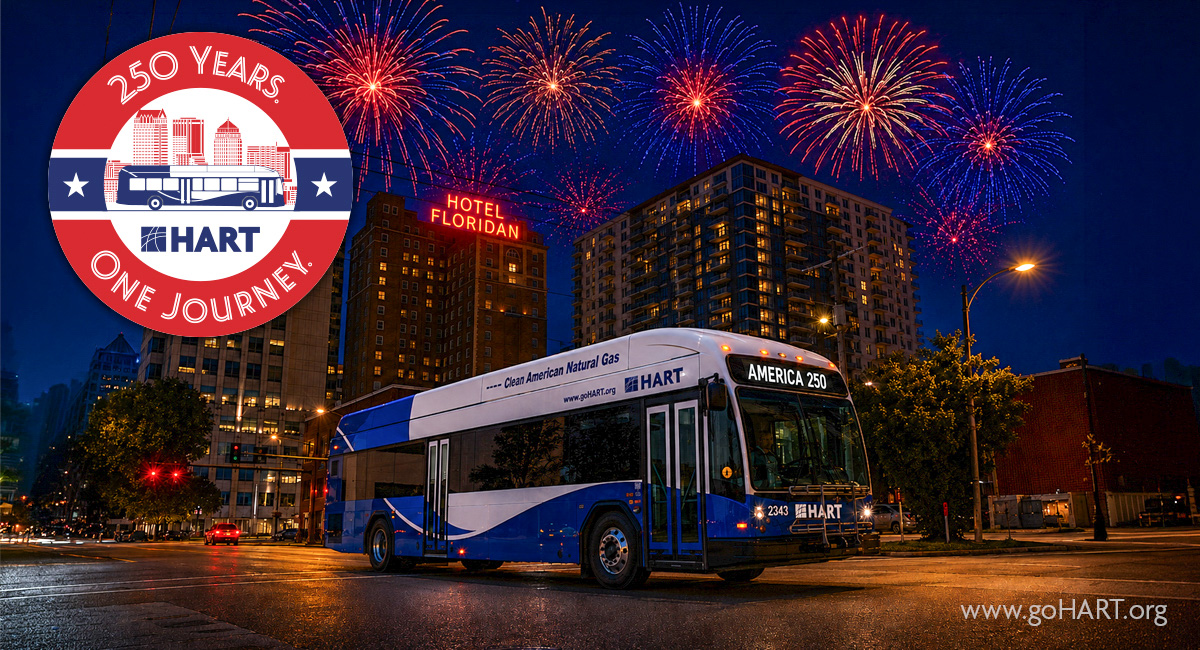GoHART's tweet photo. Heading to #LibertyByTheBay? Let HART help get you there. 🇺🇸🎆

Skip the parking stress and connect to the celebration with HART, the fare-free @TampaStreetcar, and Jolly Trolley!

🚌 Take HART to Marion Transit Center, then connect to the free Jolly Trolley at Shuttle Stop #1.
🚋 Park in Ybor City, ride the fare-free Streetcar to @HattricksTavern Station, then connect at Shuttle Stop #2.

Plan, ride smart and enjoy Tampa’s #America250 celebration!

Plan your trip at https://t.co/DtYQgHzr4B