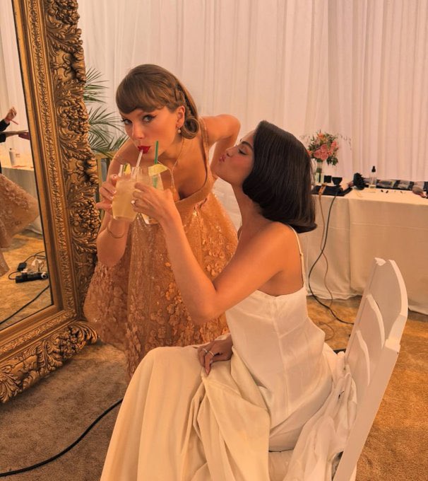 PopBase's tweet photo. Odds of Selena Gomez being a bridesmaid at Taylor Swift’s wedding are at 55% on Polymarket. https://t.co/oCM3sUsW9d