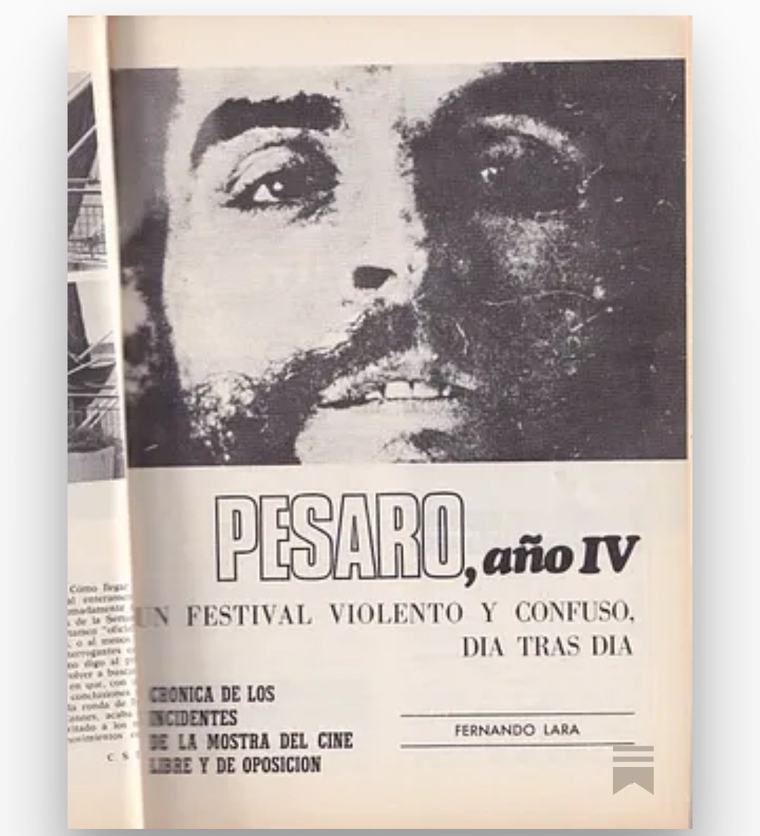 enedenog's tweet photo. holaaa!! sabías que en 1968 el festival de pesaro fue ocupado por el movimiento estudiantil italiano?

he transcrito la crónica de fernando lara para que pueda leerse online :)

https://t.co/BrCnCFvrBS https://t.co/zO09yao2ot
